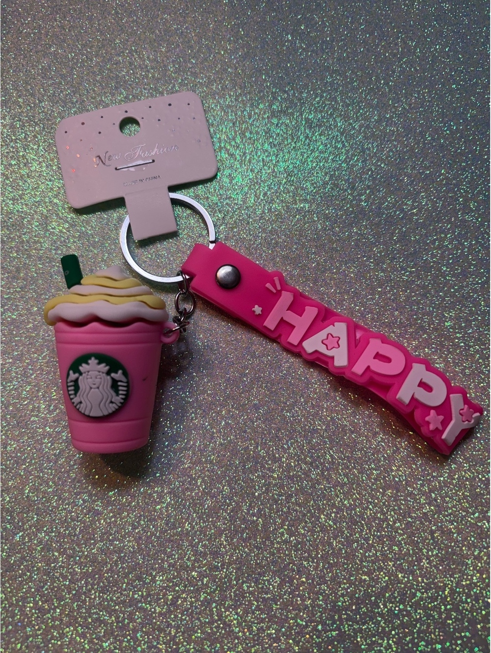 Coffee Keychain-Pink